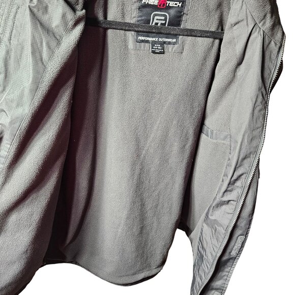 Free Tech Performance Outerwear Jacket S Black & Gray Water-Resistant Hooded Coa - Picture 9 of 13